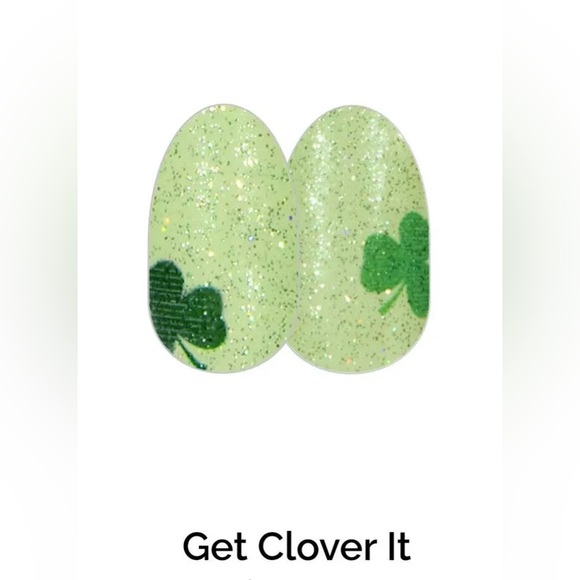 Color Street Other - Color Street GET CLOVER IT Green Shamrock Glitter Nail Polish Strips